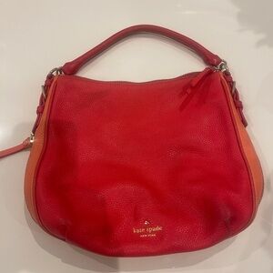 Kate Spade Red and Orange Hobo Bag